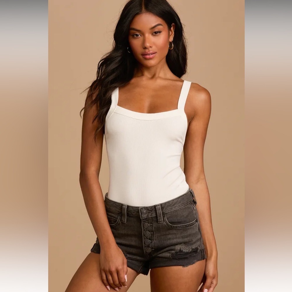 WE THE FREE Black Mambo Romeo Washed Black Distressed Rolled Hem CutOff Shorts
